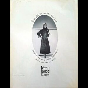 Original 1951 Henri Bendel Luxury Vintage Press Ad